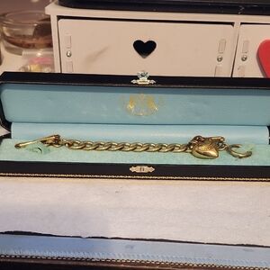 Juicy Couture Gold-Tone Heart Charm Bracelet